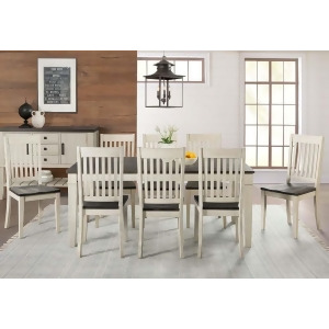 A-america Huron 9 Piece Leg Dining Room Set w/Slat Chairs in Cocoa-Chalk - All