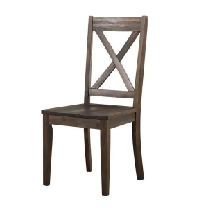 A-america Huron X-Back Side Chair in Weathered Russet Set of 2 - All