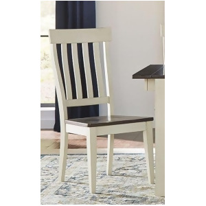 A-america Mariposa Slatback Side Chair in Cocoa-Chalk Set of 2 - All
