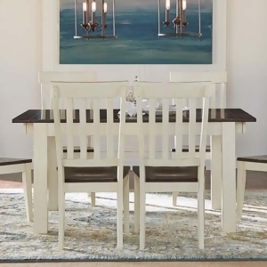 A-america Mariposa Leg Dining Table w/Butterfly Leaves in Cocoa-Chalk - All