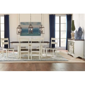 A-america Mariposa 8 Piece Trestle Dining Room Set in Cocoa-Chalk - All
