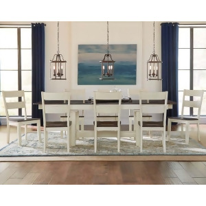 A-america Mariposa 9 Piece Trestle Dining Room Set in Cocoa-Chalk - All