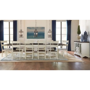 A-america Mariposa 12 Piece Trestle Dining Room Set in Cocoa-Chalk - All