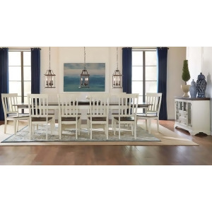 A-america Mariposa 12 Piece Trestle Dining Room Set w/Slatback Chairs in Cocoa-C - All