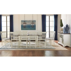 A-america Mariposa 12 Piece Leg Dining Room Set in Cocoa-Chalk - All