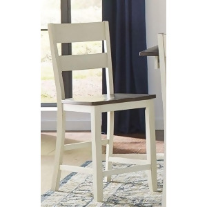 A-america Mariposa Ladderback Counter Chair in Cocoa-Chalk Set of 2 - All
