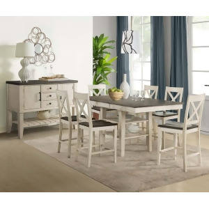 A-america Huron 8 Piece Gather Height Table Set in Cocoa-Chalk - All
