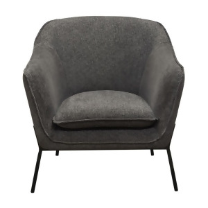 Diamond Sofa Status Accent Chair in Grey Fabric w/Metal Leg - All