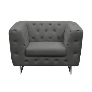 Diamond Sofa Catalina Tufted Chair w/Metal Leg in Grey - All