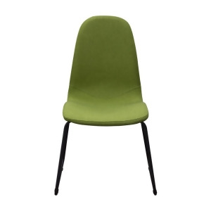Diamond Sofa Finn Dining Chairs in Green Fabric w/Metal Leg - All