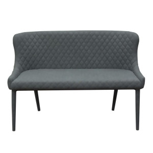 Diamond Sofa Savoy Accent Bench in Graphite Fabric w/Metal Leg Set of 2 - All