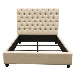 Diamond Sofa Chesterfield Tufted Bed w/ Scrolled Headboard Nail Head Accent - All