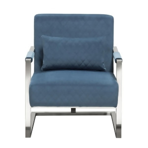 Diamond Sofa Studio Accent Chair in Royal Blue Velvet w/Diamond Tuft Stainless - All