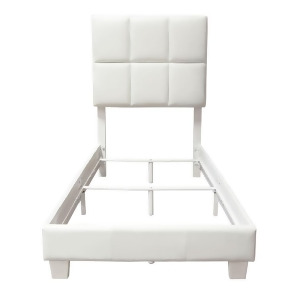 Diamond Sofa Biscuit White Leatherette Bed Complete Bed in a Box - All