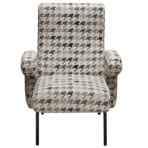 Diamond Sofa Harper Accent Chair in Hounds Tooth Pattern Fabric w/Black Powder C - All