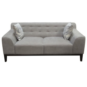 Diamond Sofa Marquee Tufted Back Loveseat in Moonstone Fabric w/Accent Pillows - All
