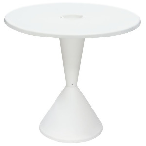 Diamond Sofa Expo Indoor/Outdoor 31 Inch Round Bistro Table in White Polypropyle - All