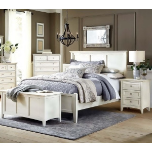 A-america Northlake 4 Piece Panel Bedroom Set in White Linen - All