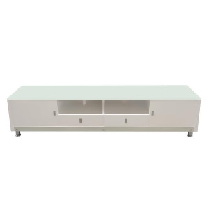 Diamond Sofa K99 83 Inch Low Profile Entertainment Cabinet in White Lacquer Fini - All
