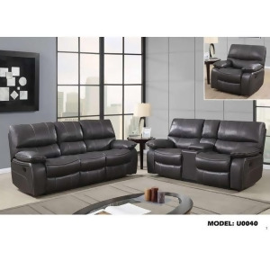 Global Furniture U0040 3 Piece Espresso Black Living Room Set - All