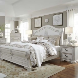 Liberty Furniture Magnolia Manor 3 Piece Sleigh Bedroom Set w/Nightstand - All