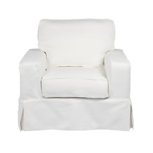Sunset Trading Americana Slipcovered Chair Performance White - All