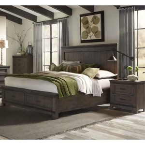 Liberty Furniture Thornwood Hills 3 Piece Storage Bedroom Set w/Nightstand - All