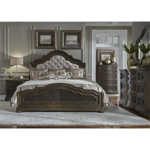 Liberty Furniture Valley Springs 4 Piece Upholstered Headboard Bedroom Set - All