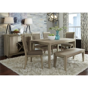 Liberty Furniture Sun Valley 6 Piece Rectangular Dining Table Set w/Upholstered - All