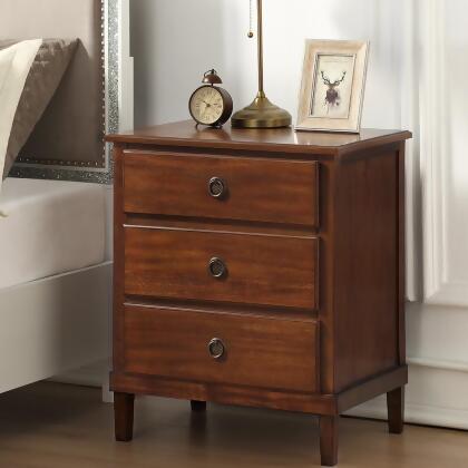 Comfort Pointe Cambridge Brown 3-Drawer Nightstand 