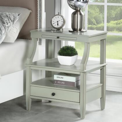 Comfort Pointe Newton Antique Grey Storage Nightstand 