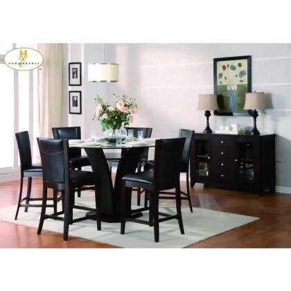 Homelegance Daisy 7 Piece Round Counter Height Dining Room Set 