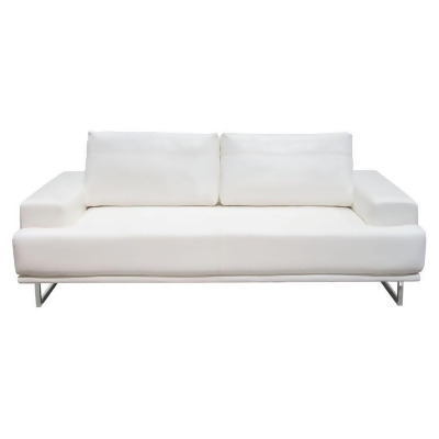 Diamond Sofa Russo Sofa w/Adjustable Seat Backs in White Air Leather 