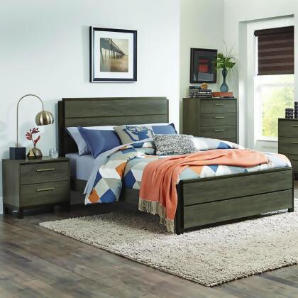 Homelegance Vestavia 3 Piece Platform Bedroom Set in Grey 