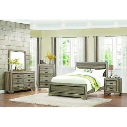 Homelegance Beechnut 4 Piece Platform Bedroom Set in Light Elm 
