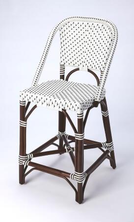 Butler Solstice White & Chocolate Rattan Counter Stool 