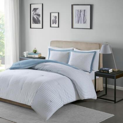 Madison Park Hayden Reversible Yarn Dyed Stripe Down Alternative Comforter Set T 