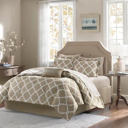Madison Park Merritt Reversible Complete Comforter and Cotton Sheet Set Queen 