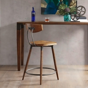 24" Frazier Counter Height Barstool with Back Brown