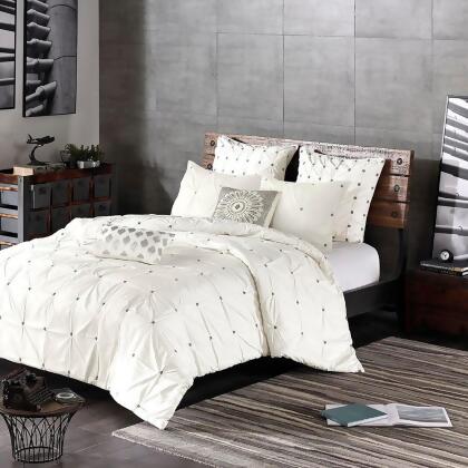 INK+IVY Masie 3 Piece Elastic Embroidered Cotton Comforter Set King/Cal King 