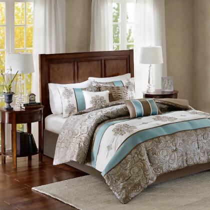 Madison Park Caroline Jacquard 7 Piece Comforter Set Cal King 