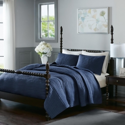 Madison Park Serene Cotton Hand Quilted Coverlet Set King 