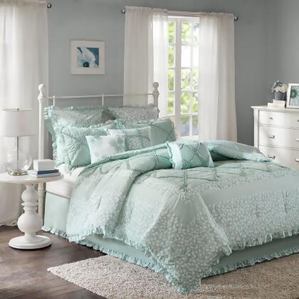 Madison Park Mindy 9 Piece Cotton Percale Comforter Set King 