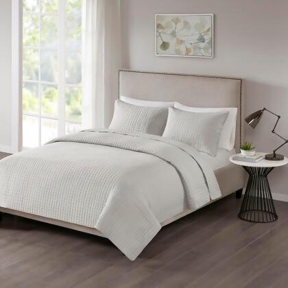 Olliix Otto 3 Piece Reversible Coverlet Set Full/Queen 