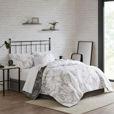 Madison Park Lilia Reversible Complete bedding set with Cotton Sheet King 