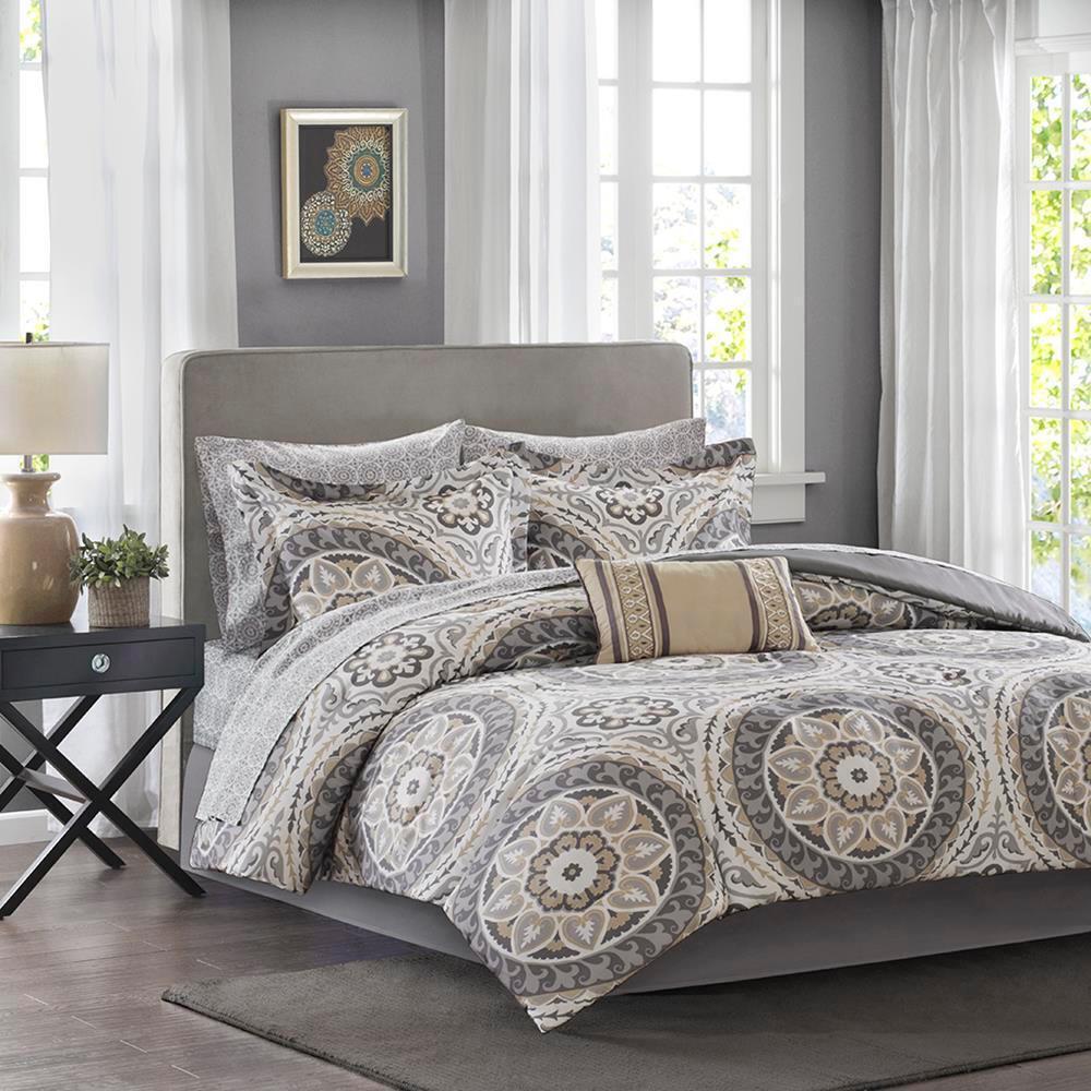 Madison Park Serenity Complete Comforter and Cotton Sheet Set King