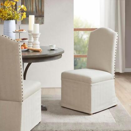 Madison Park Foster Set of 2 High Back Dining Chairs with Skirts 