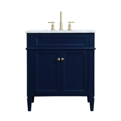 Elegant Lighting 30 inch single bathroom vanity in blue 