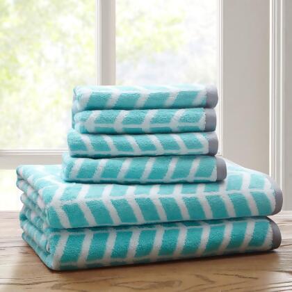 Intelligent Design Nadia 6 Piece Cotton Jacquard Towel Set 