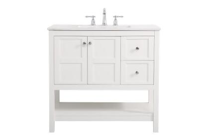 Elegant Lighting 36 inch Single Bathroom Vanity in White 